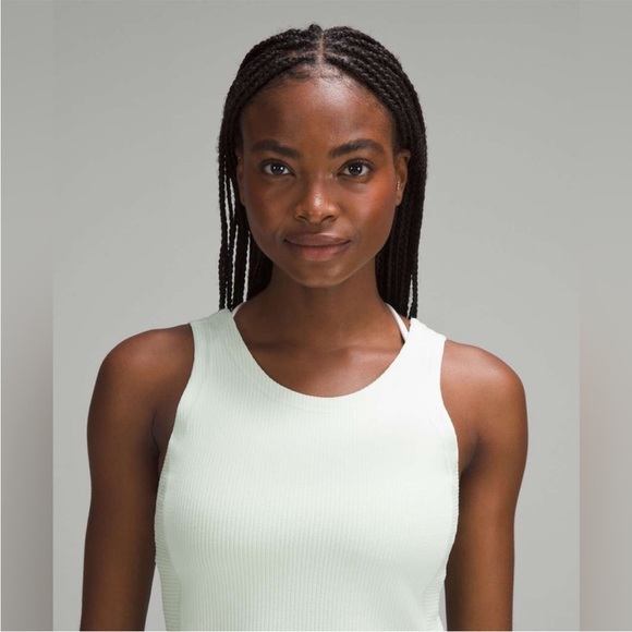 lululemon athletica Tops - NWOT Lululemon Ribbed Softstreme Cropped Tank Top in Kohrabi Green size 10